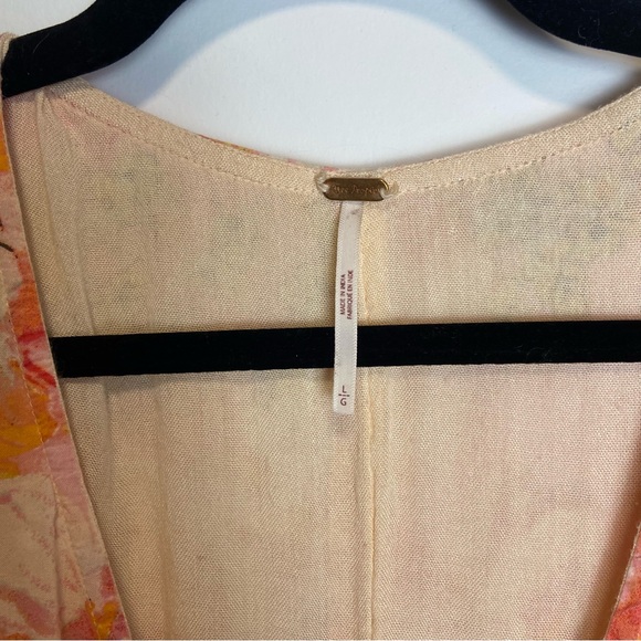 Free people Freddy tie floral mini dress large - Picture 7 of 10